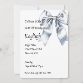 グラムシルバーボウフローラ誕生日 招待状