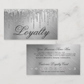 グラムシルバーメタリックグリッタードリップロイヤリティ ロイヤリティカード (正面/裏面)