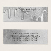 グラムシルバー厚手グリッタードリップスイヤリングディスプレイ (正面&裏面)