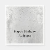 グラムシルバー紙吹雪 スタンダードランチョンナプキン (正面)