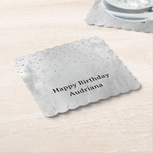 グラムシルバー紙吹雪 ペーパーコースター (アングル)