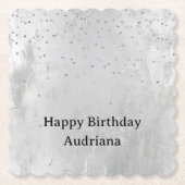 グラムシルバー紙吹雪 ペーパーコースター (正面)