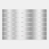 グラムシルバー赤面ピンクリボン誕生日 ラッピングペーパーシート (正面3)