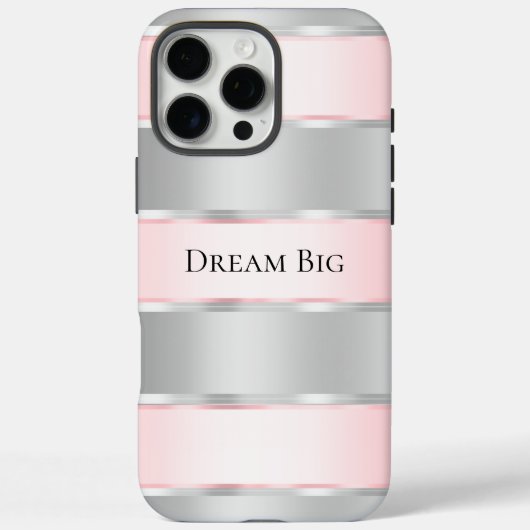 グラムシルバー赤面ピンクリボン Case-Mate iPhoneケース (裏面)