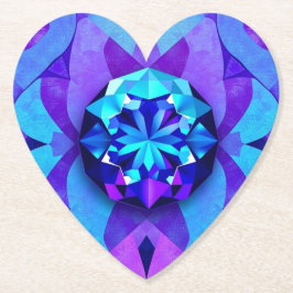 グラムジェムストーンハートコースターセット ペーパーコースター