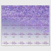 グラムスウィート16フォールパープルグリッター ラッピングペーパー (フラット)