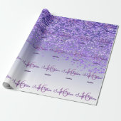 グラムスウィート16フォールパープルグリッター ラッピングペーパー (アンロールド)
