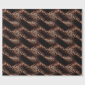 グラムスタイリッシュバラ金ゴールド赤面ピンクヒョウ輝き ラッピングペーパー (フラット)