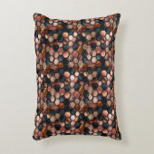 グラムスタイリッシュブラックバラ金ゴールドタイル アクセントクッション (正面(垂直))