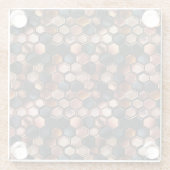 グラムスタイリッシュブラックバラ金ゴールドタイル ガラスコースター (裏面)