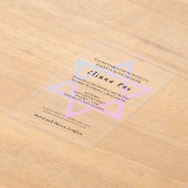 グラムスターオブデイビッドエレガントバルミツワー招待状 アクリル招待状 (レイダウン)