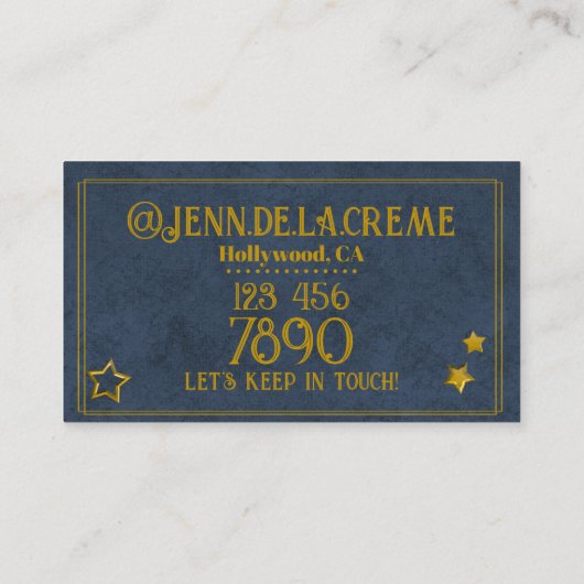 グラムスターリーナイツネイビーヴィンテージ 名刺 (裏面)