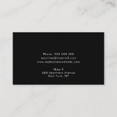 グラムスネークスキンプリントスタイリストサロン名刺 名刺 (裏面)