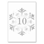 グラムスノーフレーククリスマスホリデーシルバー テーブルナンバー (正面)