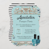 グラムスパデイマニキュアパンパーパーティー 招待状 (正面/裏面)