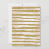 グラムスパメイクアップ赤面ピンク金ゴールド誕生日パーティー 招待状 (裏面)