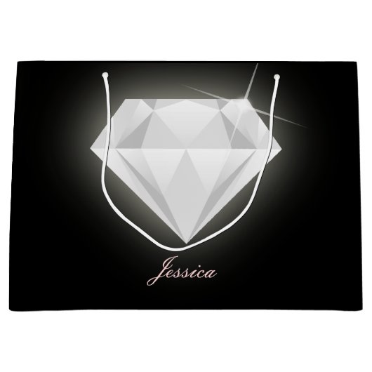 グラムスパルクルソリティアダイヤモンドブラック  ラージペーパーバッグ (正面)