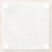 グラムスパークルダイヤモンドシャンパーニュ赤面グリッツ ガラスコースター (裏面)