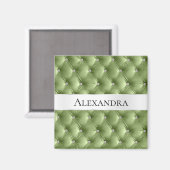 グラムセージグリーンベフェイクルベットラグジュアリーネーム マグネット (正面/裏面)