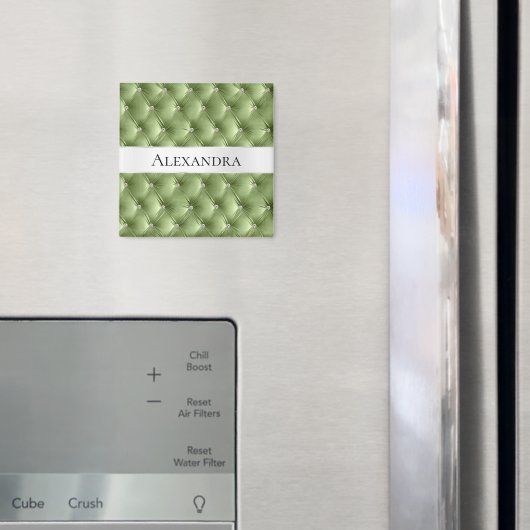 グラムセージグリーンベフェイクルベットラグジュアリーネーム マグネット (インサイチュ (冷蔵庫))