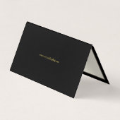 グラムタウペブラック+金ゴールドストライプのサンキューカード 名刺 (裏面)