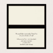 グラムタウペブラック+金ゴールドストライプのサンキューカード 名刺 (内部フラット)