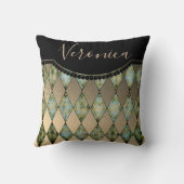 グラムターコイズハーレキンパーソナライズされた クッション (裏面)