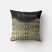 グラムターコイズハーレキンパーソナライズされた クッション (正面)