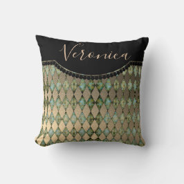 グラムターコイズハーレキンパーソナライズされた クッション