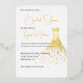 グラムダイアモンズドレスブライダルシャワー 箔招待状 (正面)