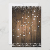 グラムダイアモンドケきらきら光るーキウ素朴ッドブライダルシャワー 招待状 (裏面)