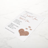 グラムダイアモンドハートブライダルシャワー 箔招待状 (回転した状態)