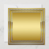 グラムダイヤモンド金ゴールドハイヒール50thバースデーパーティー 招待状 (裏面)