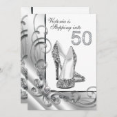 グラムダイヤモンド50の誕生日パーティーにステップイン 招待状 (正面/裏面)