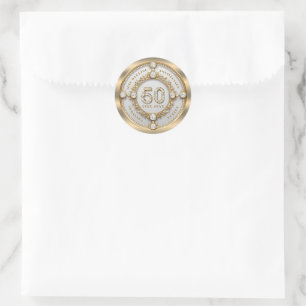グラムダイヤモンド&金ゴールドフレーム結婚50周年 ラウンドシール