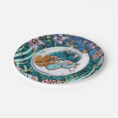 グラムダークマーメイド金ゴールドグリッターボーイズ赤ちゃんシャワー ペーパープレート (アングル)