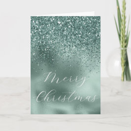 グラムティール(緑がかった色)アクアパイングリーングリジーグリッター カード