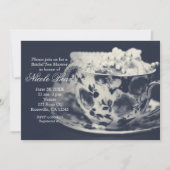 グラムティー&パールエレガントブライダルシック招待状 招待状 (正面)