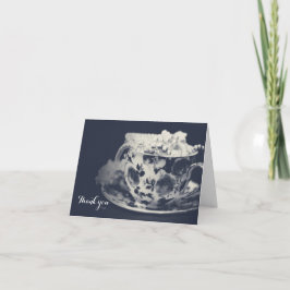 グラムティー＆パール エレガント ブライダル チック サンクス サンキューカード