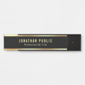 グラムテンプレートブモダンラック&金ゴールドトレンディー サインプレート (正面)