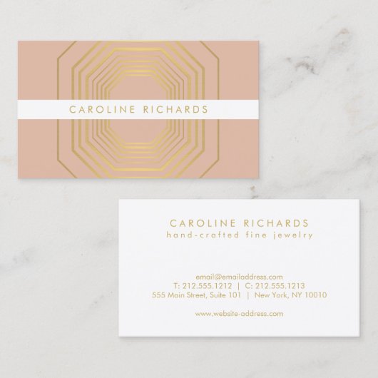 グラムデコジュエリーデザインファッションブティックNo. 7 名刺 (正面/裏面)