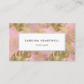 グラムトロピカルフェージピンク金ゴールド 名刺 (正面)