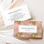 グラムトロピカルフェージピンク金ゴールド 名刺