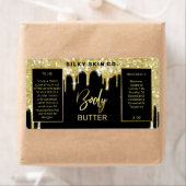 グラムドリップグリッターブラック及び金ゴールド体バター ラベル (インサイチュ)