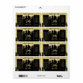 グラムドリップグリッターブラック及び金ゴールド体バター ラベル (フルシート)