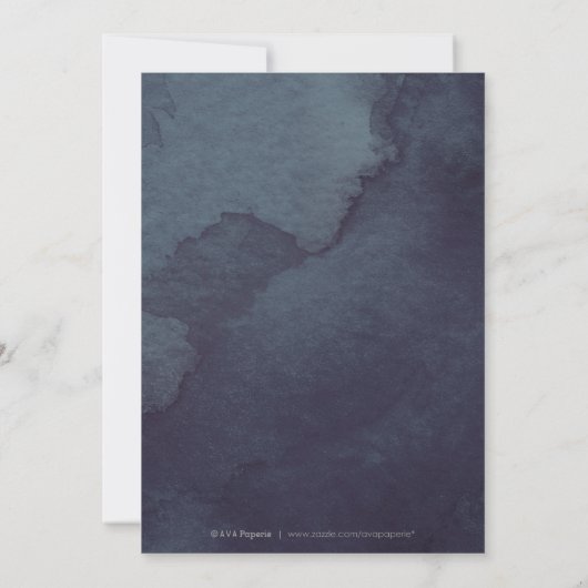 グラムナイト金ゴールドグリッター書道バースデーパーティー 招待状 (裏面)