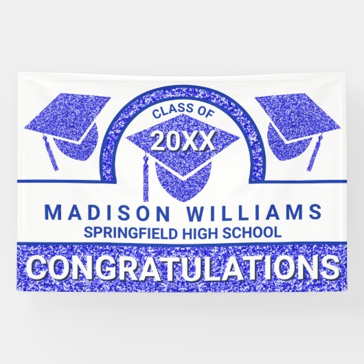 グラムネイビーキャップ卒業おめでとう 横断幕 (横)