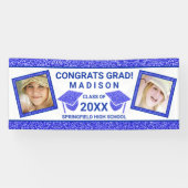 グラムネイビーキャップ卒業パーティー写真 横断幕 (横)