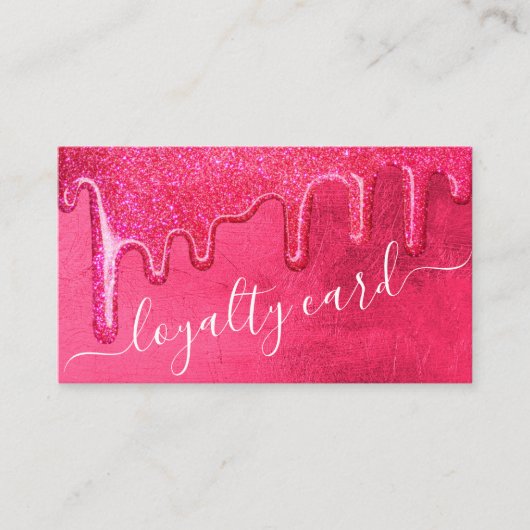 グラムネオンガーリーピンクシックグリッタードリップスロイヤリティ ロイヤリティカード (正面)