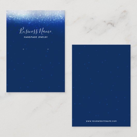 グラムネービーブルーイヤリングジュエリー展 名刺 (正面/裏面)